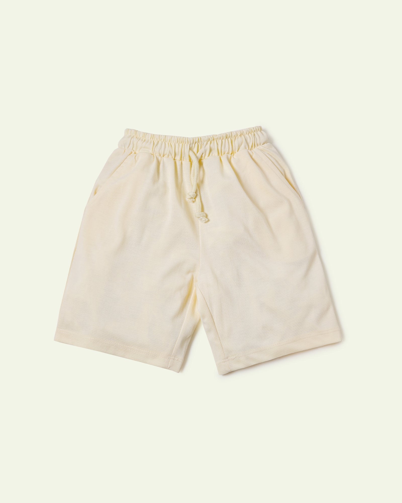 Vialara High Waist Shorts-Pastel Yellow
