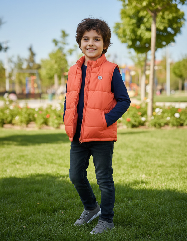 Orange Puffer Jacket