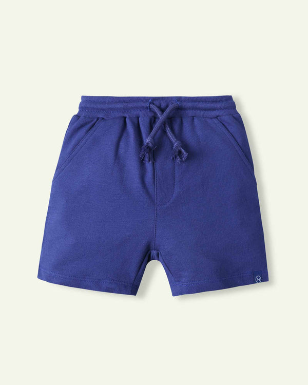 Dark Blue Knit Shorts