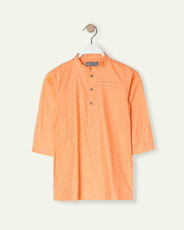 Papaya Orange Kurta