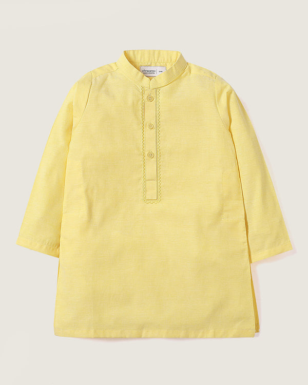 Yellow Embroidered Kurta