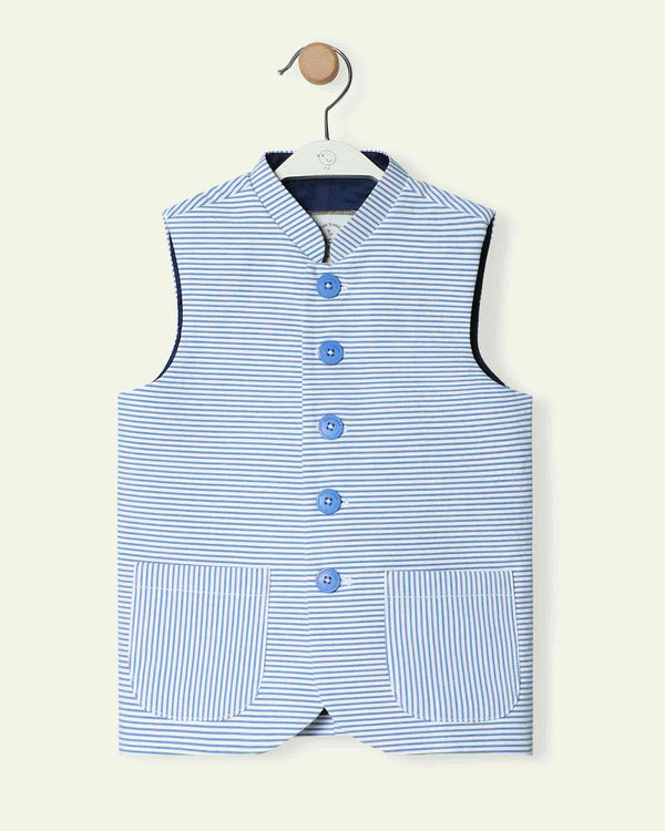 Blue Striped Waistcoat