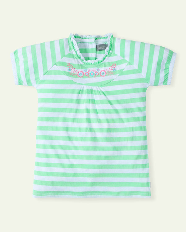 Green Striped Top