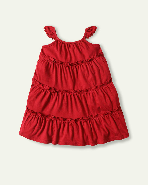 Red Tiered Dress