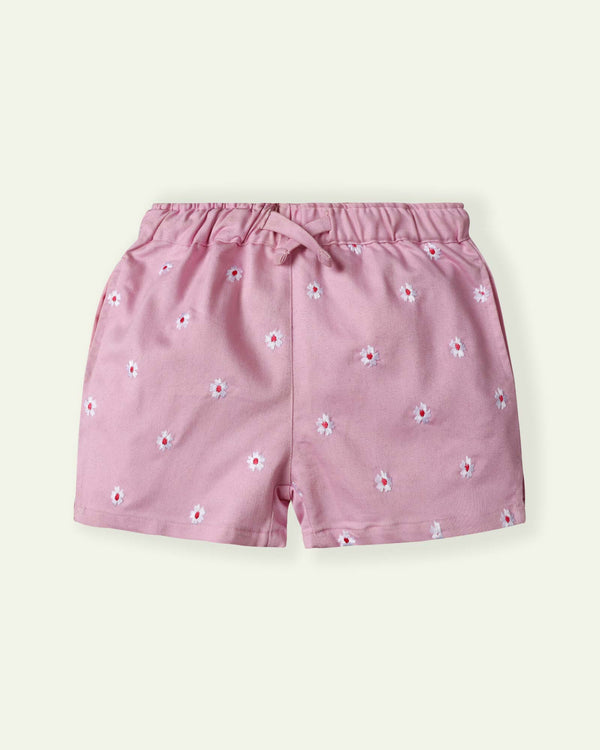 Pink Floral Shorts