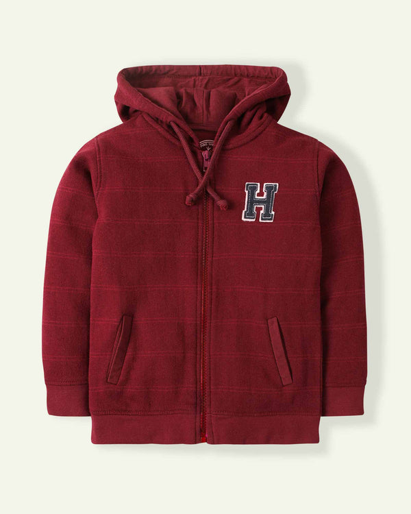 Maroon Hopscotch Hoodie