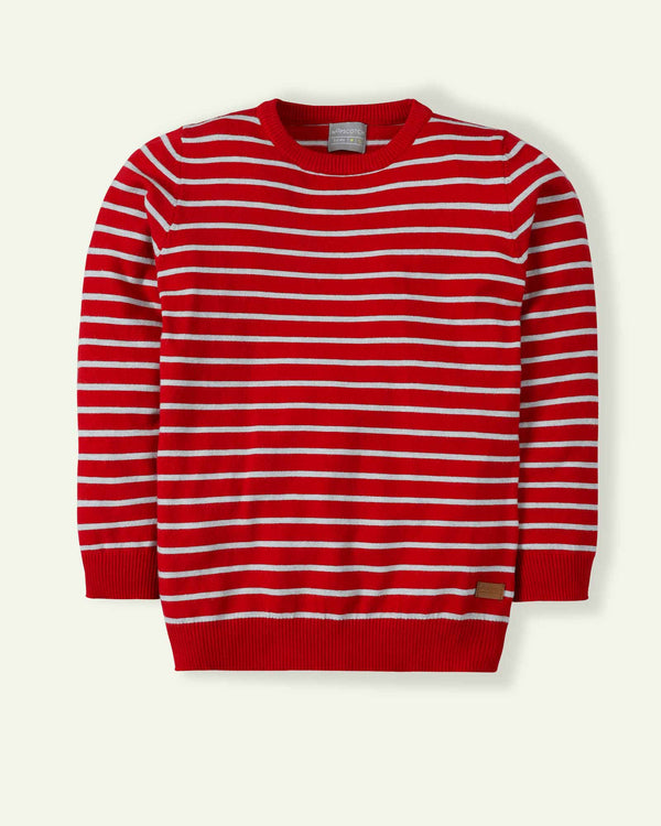 Red & White Stripes Sweater