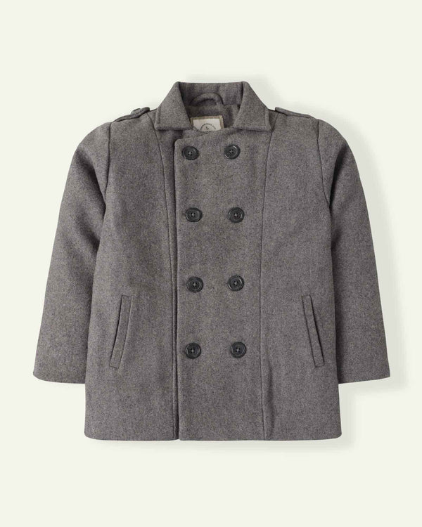 Grey Double Breasted Coat