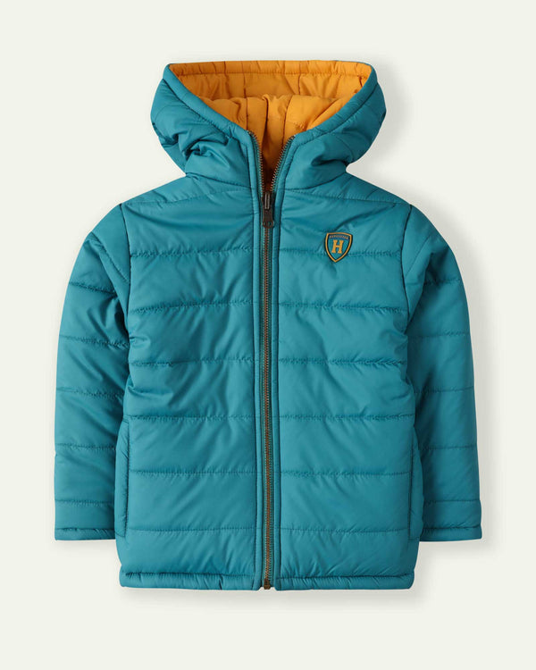 Teal Reversible Puffer Jacket