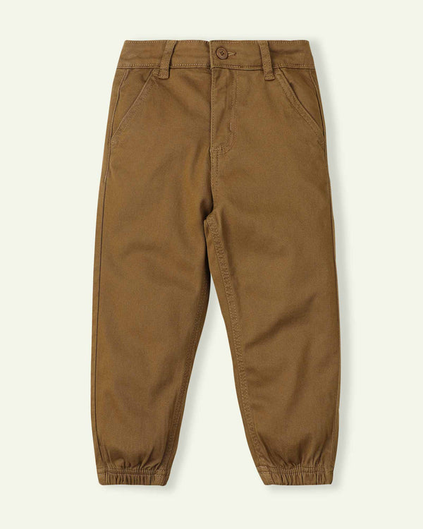 Brown Pull-up Trousers