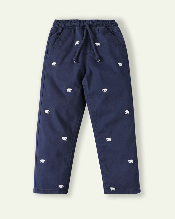 Embroidered Bear Chinos