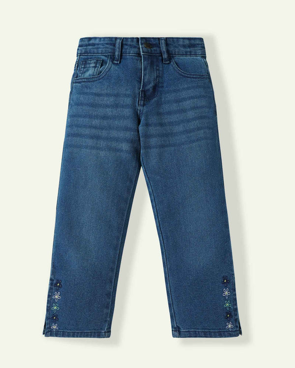 Floral Embroidered Jeans