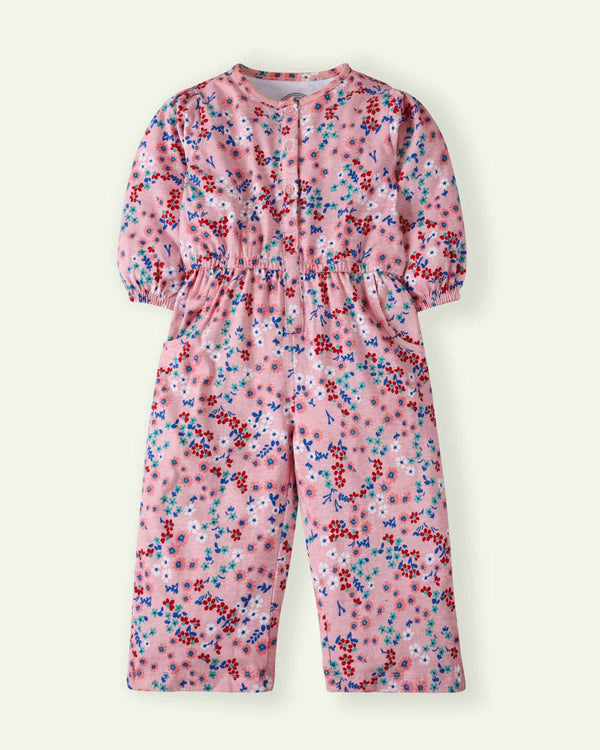 Pink Floral Jumpsuit
