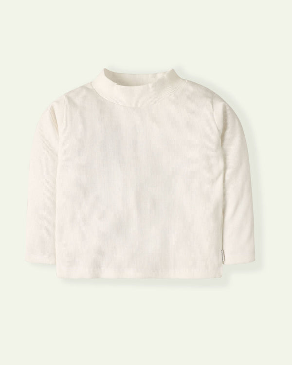 White Mock Neck T-Shirt