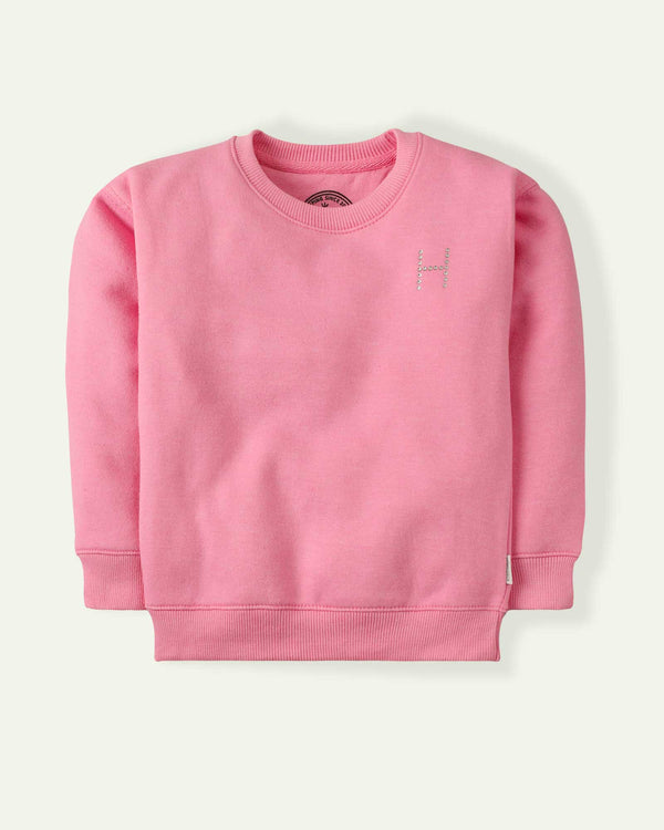 Pink Dropshoulder Sweatshirt