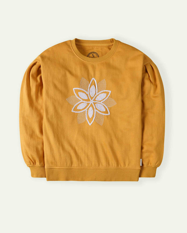 Mustard Sequined Sweatshirt