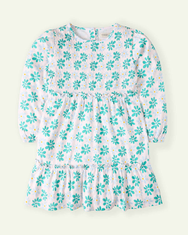 Smocked Floral Dress