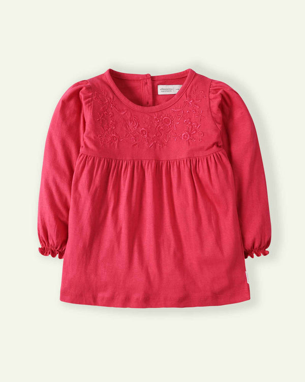 Pink Embroidered Top