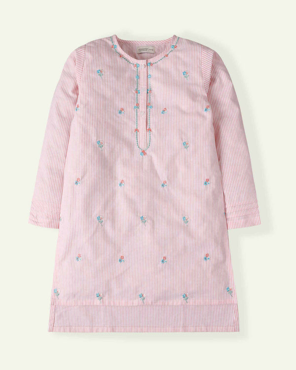 Embroidered Striped Tunic