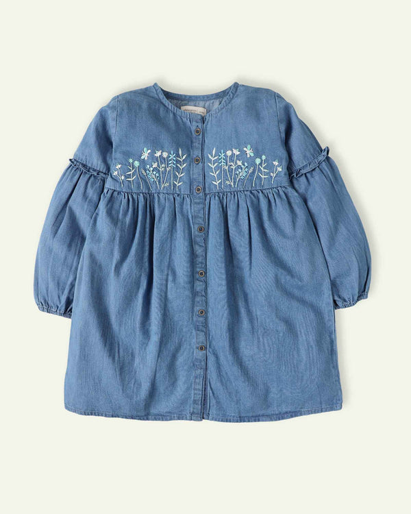 Embroidered Denim Tunic