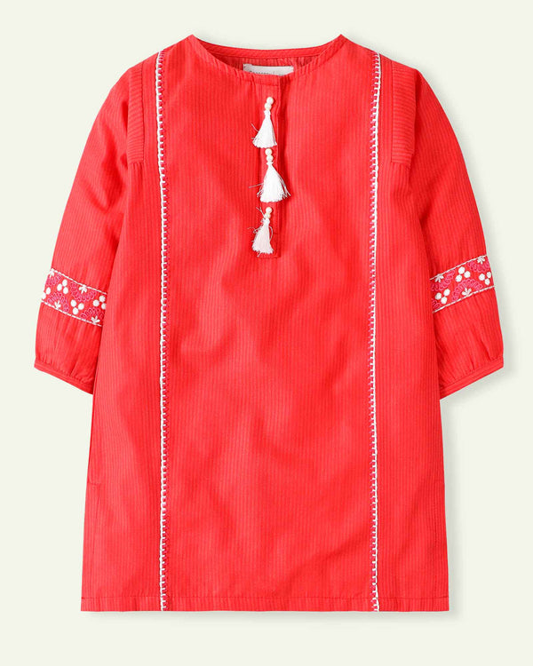 Rust Embroidered Tunic