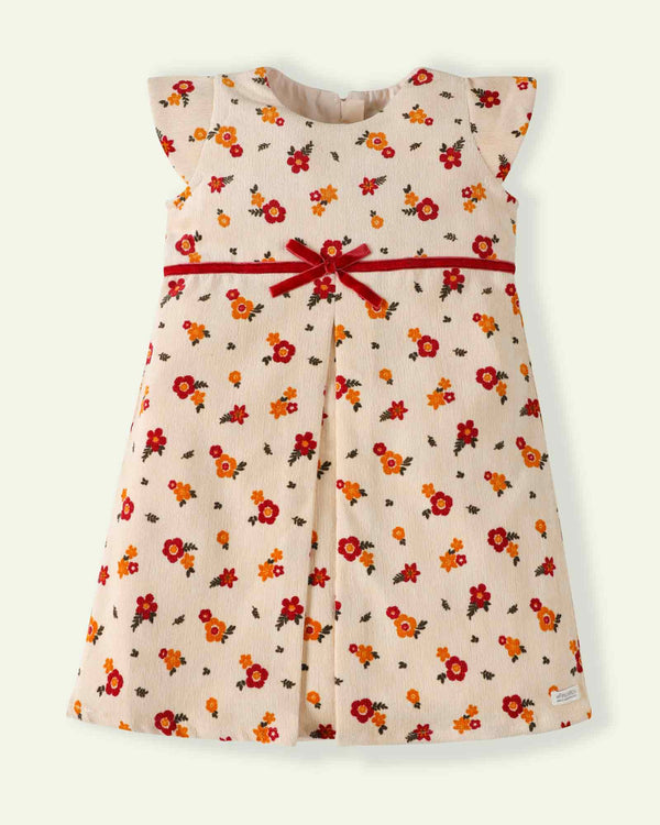 Floral Corduroy Dress