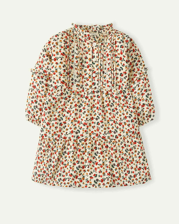 Flower Pleated Dress