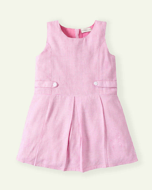 Pink Houndstooth Dress