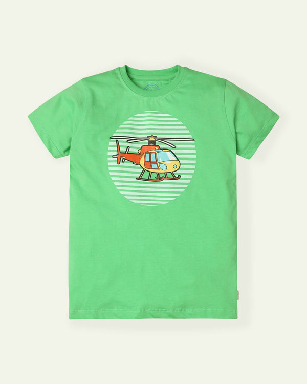 Green Helicopter T-Shirt