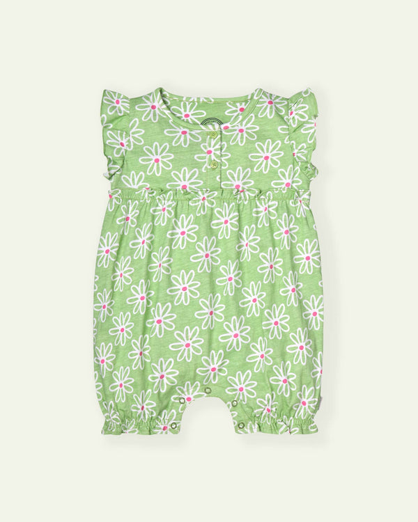 Green Floral Romper