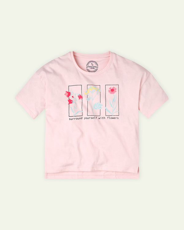 Pink Flower Oversized T-shirt