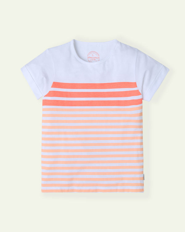 Peach Stripes T-Shirt