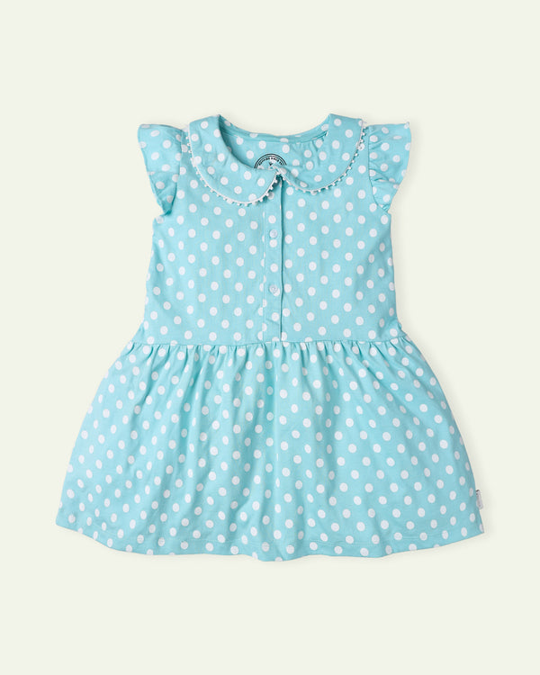 Aqua Polka Dots Dress