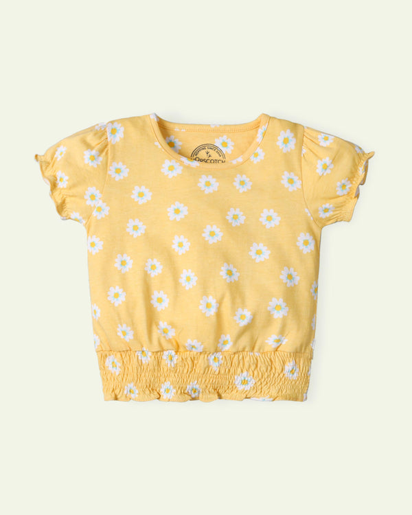 Yellow Floral Crop Top
