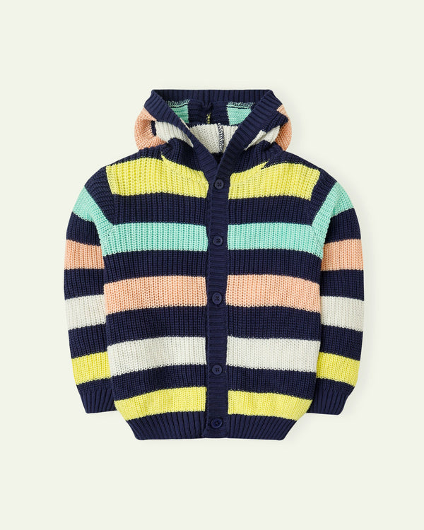 Multi Stripes Hoodie Sweater