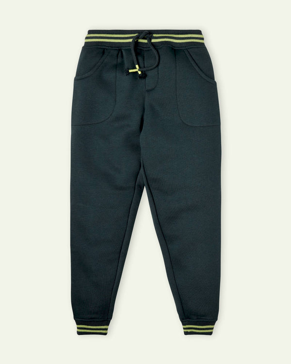 Tipped Rib Green Sweatpant