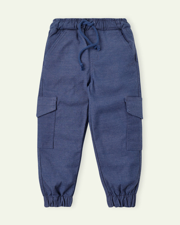 Blue Heather Pull Up Pants