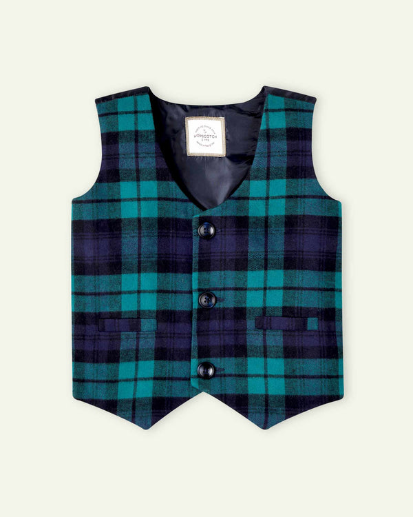 Green Flannel Vest