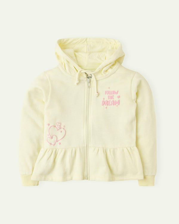 Baby Yellow Peplum Hoodie