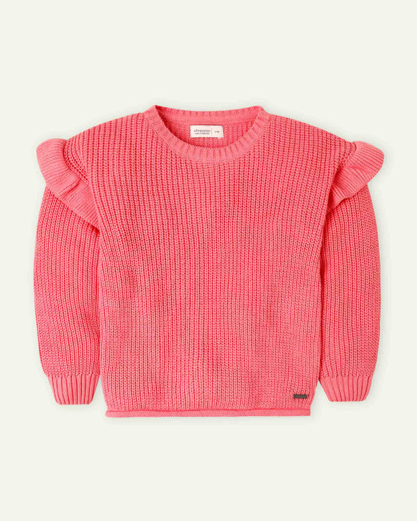 Pink Rib Knit Sweater