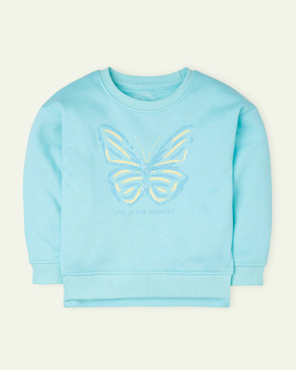 Aqua Butterfly Sweatshirt