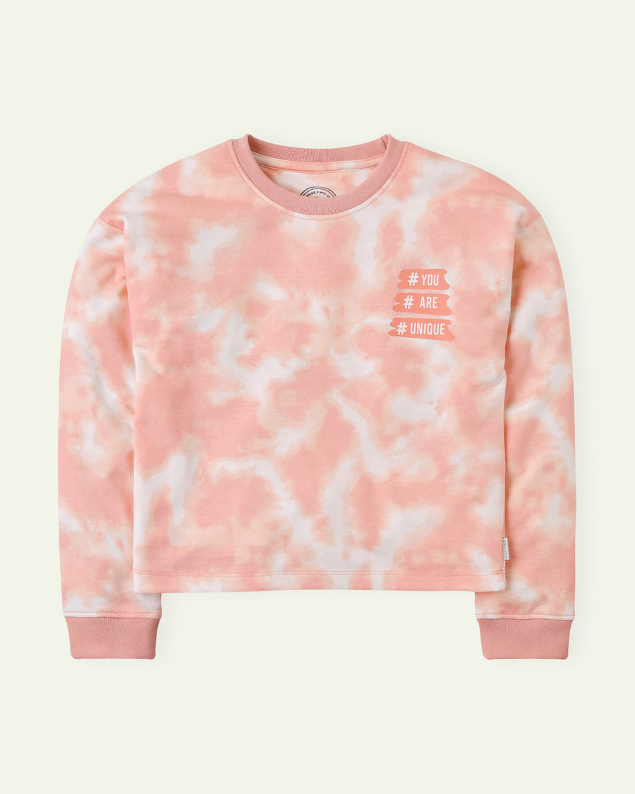 Peach Tie and Dye Sweatshirt