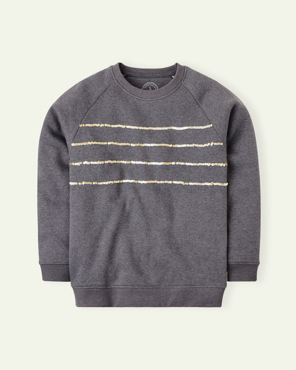 Grey Sequined Sweatshirt
