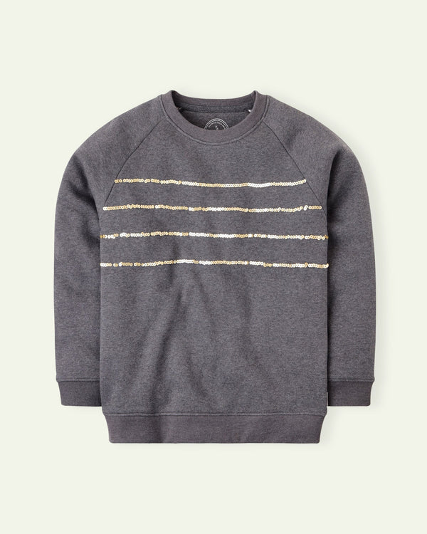 Grey Sequined Sweatshirt