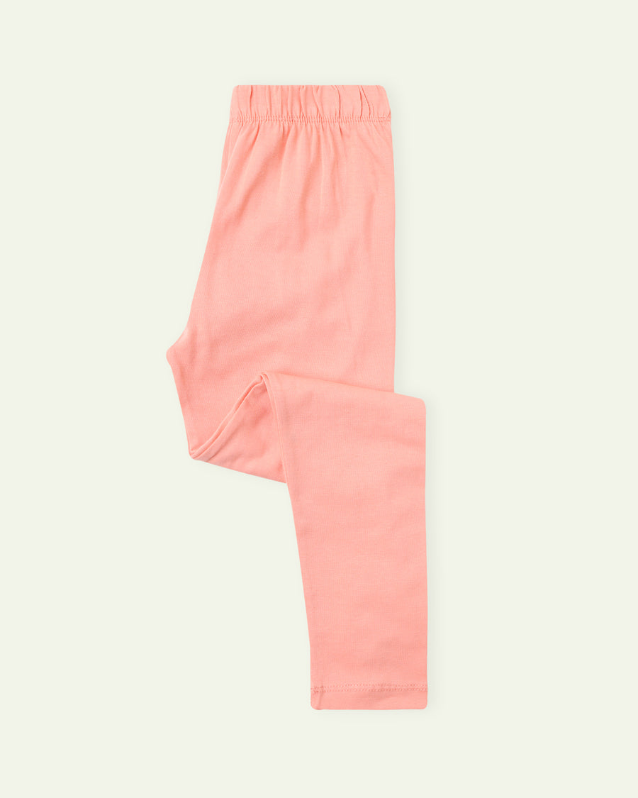 Peach Solid Tights