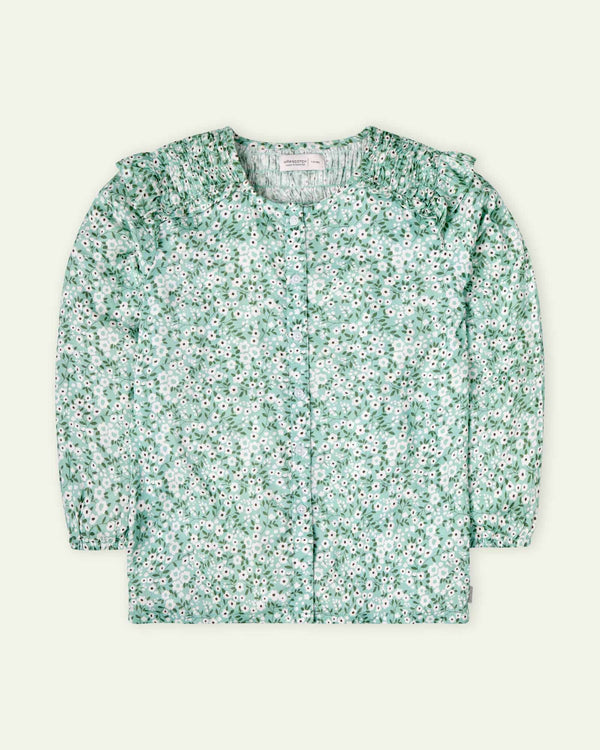 Green Floral Top
