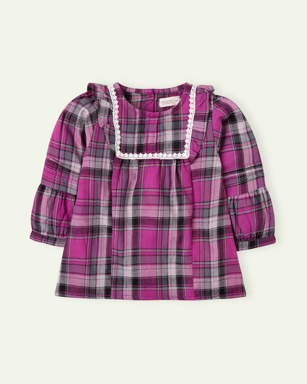 Purple Check Top