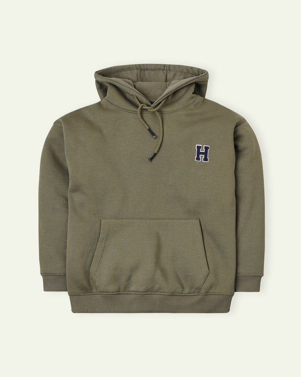 Letter H Green Oversized Hoodie
