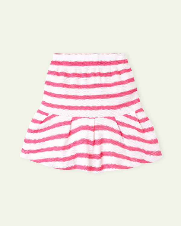 Pink Striped Skirt