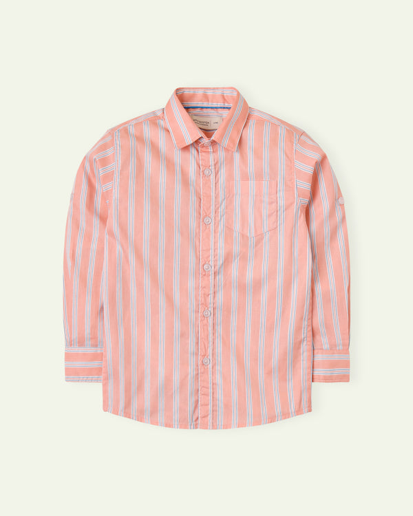 Peach Striped Shirt